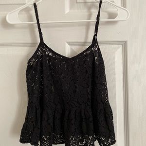 Lace Peplum Top